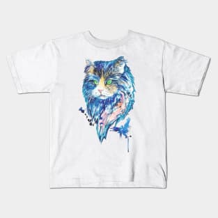 cat watercolor Kids T-Shirt